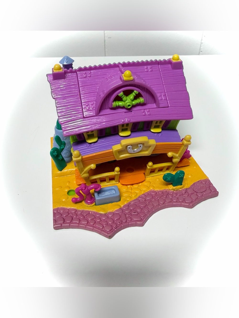 Vintage Polly Pocket 1994 Bluebird Animal Wonderland Light-up Horse House Set